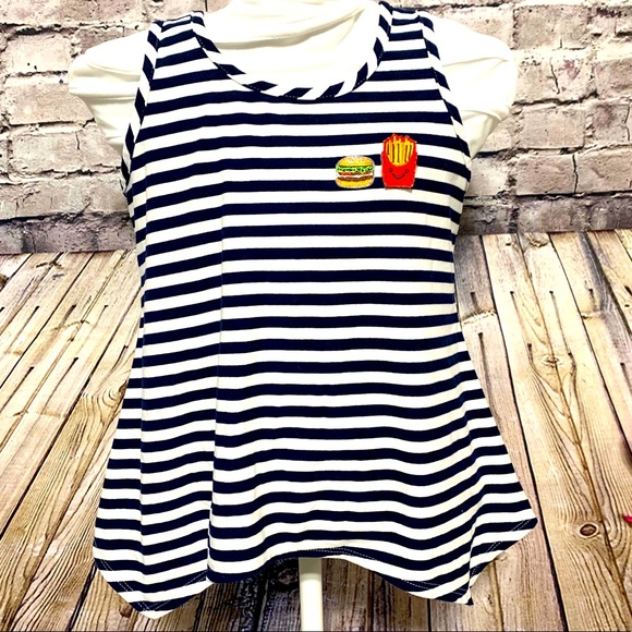 ‼️Girls HAMBURGER & FRIES Tank Top S - Picture 1 of 7